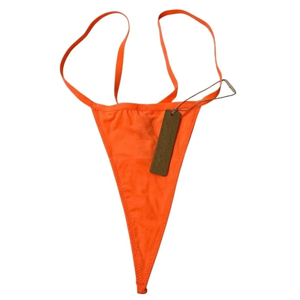 SKIMS Fits Everybody Micro Thongs Lot of 4 Khaki Neon Orange Sugar Plum 3X